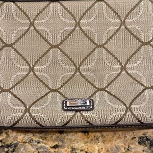 Nine West Tan and Brown Patterned Crossbody Bag